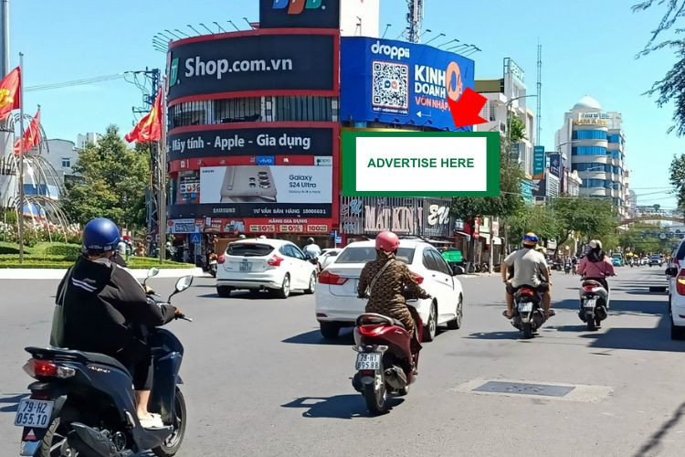 1 Panel Horizontal Wallscape Billboard at No 6 Thai Nguyen Street, Tay Nha Trang Ward, Khanh Hoa (Thai Nguyen Roundabout, Lower Billboard)