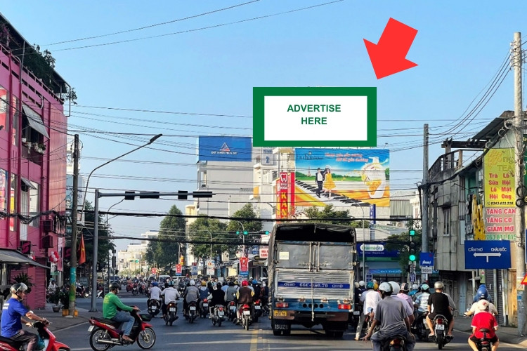 1 Panel Horizontal Wallscape Billboard at 290 Ly Thai To Street, Long Xuyen Ward, An Giang