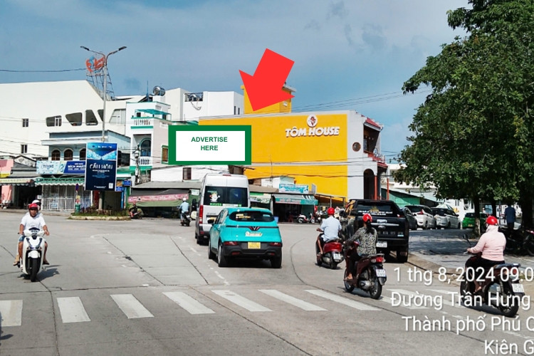 1 Panel Horizontal Wallscape Billboard at Tran Hung Dao- Vo Thi Sau Roundabout, Phu Quoc Special Administrative Zone, An Giang
