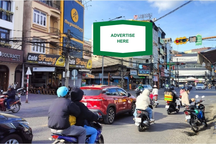 1 Panel Horizontal Wallscape Billboard at Nguyen Van Cu – Ba Thang Hai Intersection, Xuan Huong Ward, Lam Dong