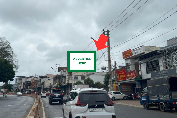 1 Panel Horizontal Wallscape Billboard at 502 Nguyen Van Cu, Buon Ma Thuoc Ward, Daklak (Nguyen Van Cu- Tran Quy Cap T-junction)