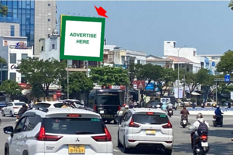 1 Panel Horizontal Wallscape Billboard at 26 Nguyen Huu Tho, Hoa Cuong Ward, Da Nang City (Duy Tan Roundabout)