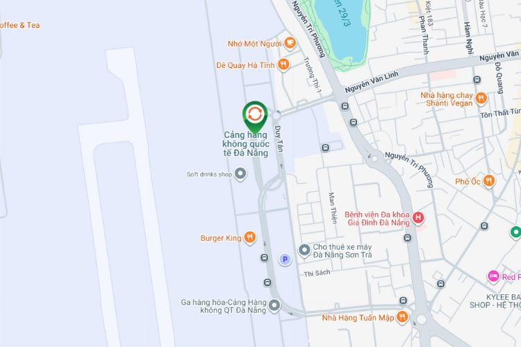 Map - Horizontal Indoor Overhead Signage Billboard at Da Nang International Airport, Hoa Cuong Ward, Da Nang City (Decal affixed on the glass wall at Level 2, walkway leading passengers from the aircraft to the Domestic Arrivals Terminal)