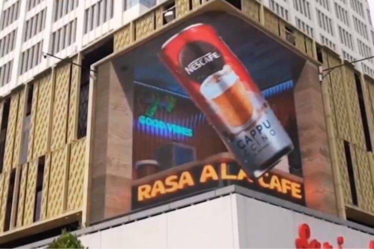 Iklan 3D Indonesia Jakarta Videotron Sarinah 3 Dimensi