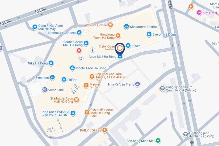 Map - Vertical LED Screen Billboard at Aeon Mall Ha Dong, Tay Mo Ward, Ha Noi City (Main hall of the shopping mall)