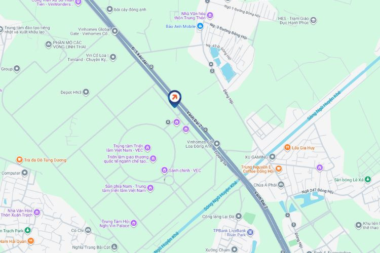 Map - LED Screen Billboard at Cau Tu Lien Truong Sa, Dong Anh, Ha Noi City (VEC - Vietnam Exposition Center)