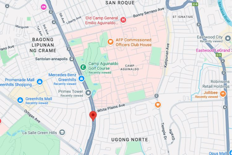 Map - Vertical Digital Screen Billboard at EDSA Ortigas, Mandaluyong, Metro Manila (Southbound facing, Near EDSA Beverage Design Group and Primex Tower)