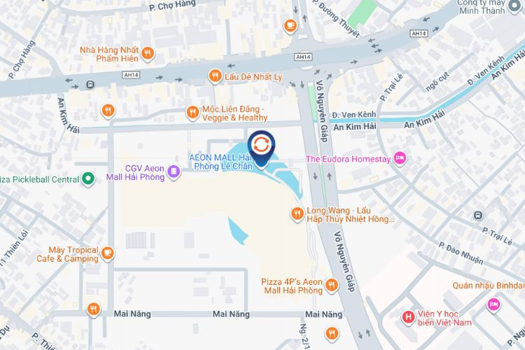 Map -  Horizontal LCD Billboard at Aeon Mall Hai Phong, Le Chan Ward, Hai Phong City