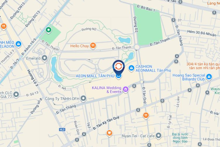 Map -  Horizontal LCD Billboard at Aeon Mall Tan Phu, Tay Thanh Ward, Ho Chi Minh City