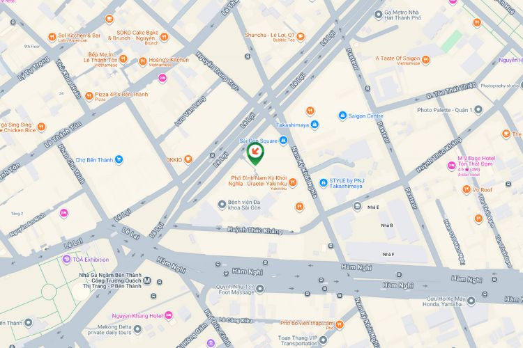 Map -  Horizontal Wall-mounted Pano Billboard at 121/137 Le Loi, Ben Thanh Ward, Ho Chi Minh City (Khaivan Building)