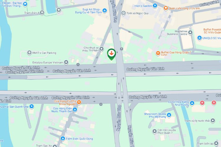 Map - Horizontal Wallscape Billboard at 615 Nguyen Huu Tho, Tan Hung Ward, Ho Chi Minh City