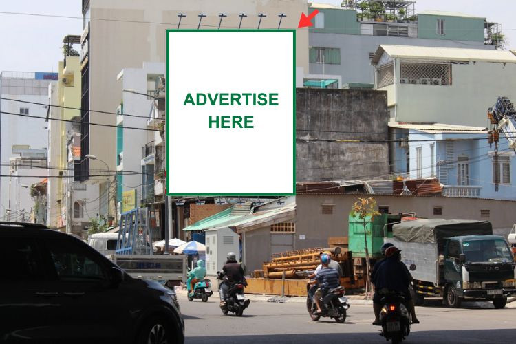 1 Panel Vertical Wallscape Billboard at 227 Hoang Hoa Tham, Bay Hien Ward, Ho Chi Minh City