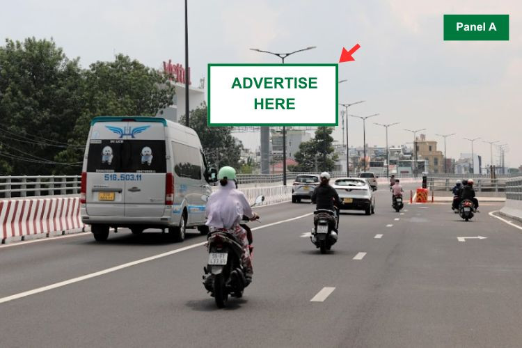 2 Sided Horizontal Unipole Billboard at Viettel Building, Bay Hien Ward, Ho Chi Minh City (Overpass in front of T3 Terminal - Tan Son Nhat Airport)