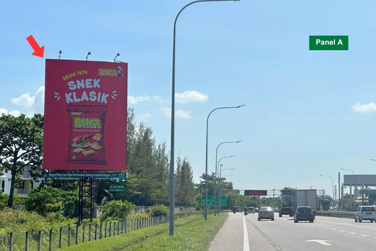2 Sided Vertical Minipole Billboard at NSE Highway KM130.3, Sungai Dua, Penang