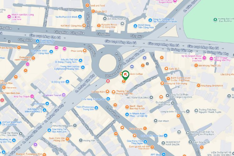 Map - Vertical Wall-mounted Pano Billboard at 341 Hoang Van Thu, Tan Son Hoa Ward, Ho Chi Minh City