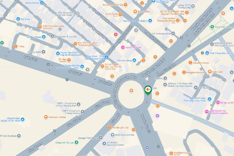 Map - Horizontal Wall-mounted Pano Billboard at 1A Pham Viet Chanh, Cau Ong Lanh Ward, Ho Chi Minh City