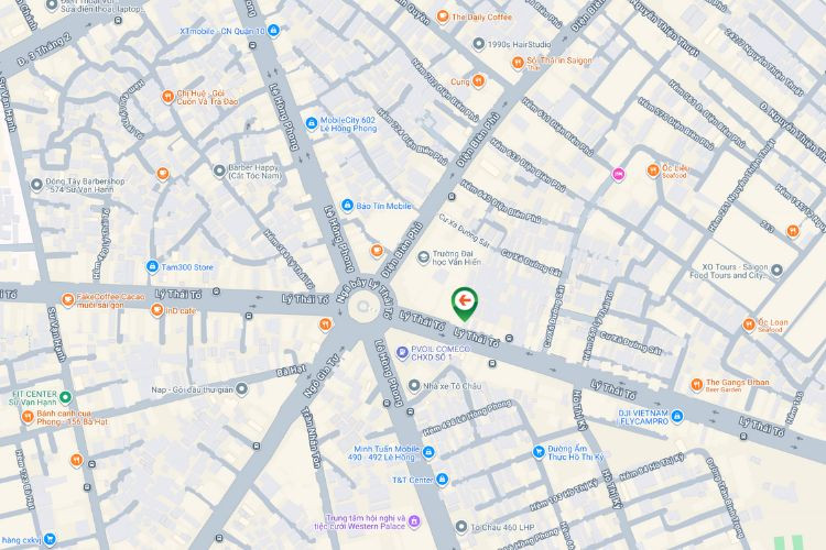 Map -  Vertical Wall-mounted Pano Billboard at 342 Ly Thai To, Ban Co Ward, Ho Chi Minh City