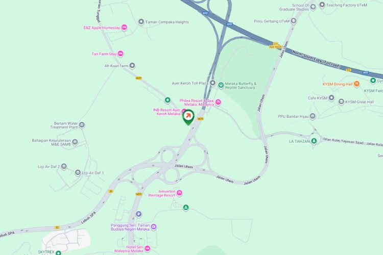Map - Free Standing Billboard at Jalan Durian Tunggal, Melaka (after Plaza Tol Ayer Keroh)