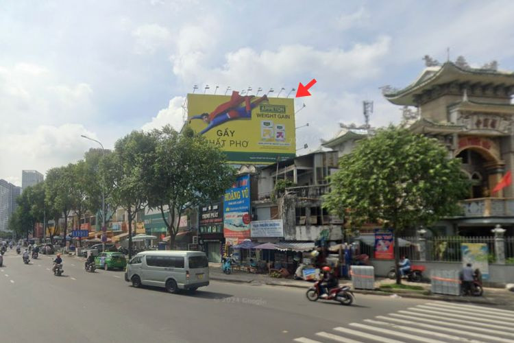 1 Panel Horizontal Wall-mounted Pano Billboard at 486A Dien Bien Phu, Binh Thanh Ward, Ho Chi Minh City
