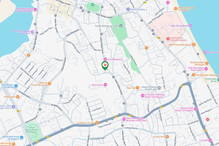 Map - Free Standing Billboard at Jalan Sultan Omar / Bulatan Sultan Omar, Kuala Terengganu, Terengganu (near SK Sultan Sulaiman 1)