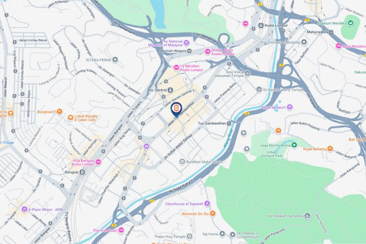 Map - 30 Panel Digital Street Bunting Billboard at Jalan Tun Sambanthan, Kuala Lumpur