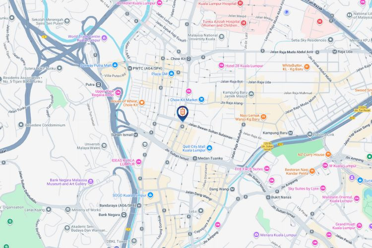 Map - 18 Panel Digital Street Bunting Billboard at Jalan Tuanku Abdul Rahman, Kuala Lumpur