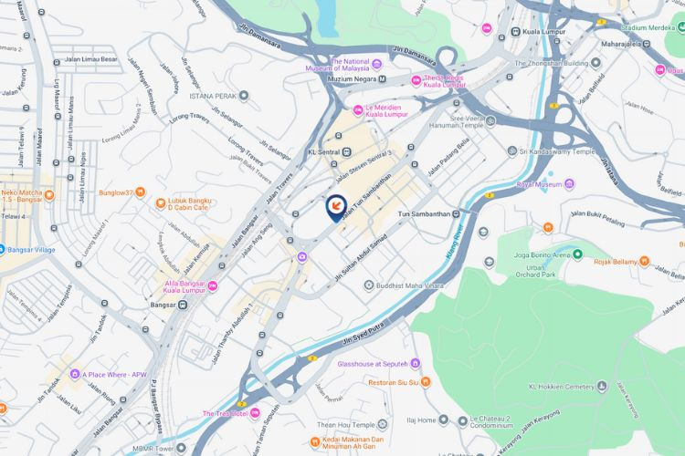 Map - orizontal Digital Overhead Bridge Billboard at Jalan Tun Sambathan, KL Sentral, Kuala Lumpur