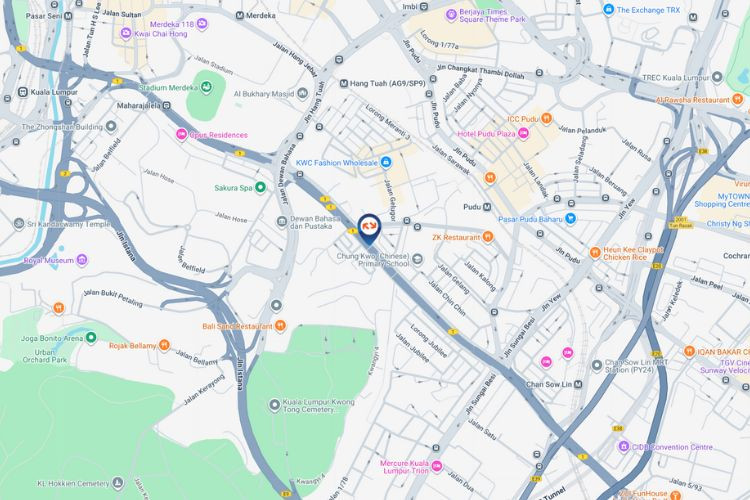 Map - Digital Overhead Bridge Billboard at Jalan Loke Yew, Kuala Lumpur