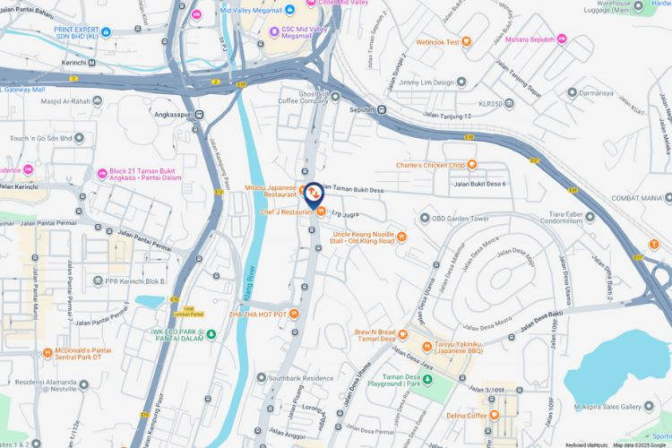 Map - Digital Overhead Bridge Billboard at Jalan Klang Lama, Kuala Lumpur