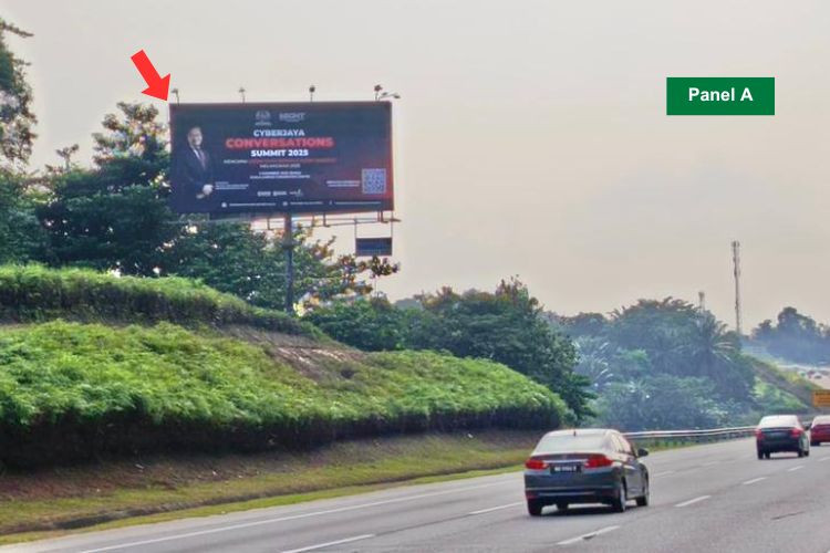 2 Sided Horizontal Unipole Billboard at MEX Highway KM22.2, Cyberjaya, Kuala Lumpur