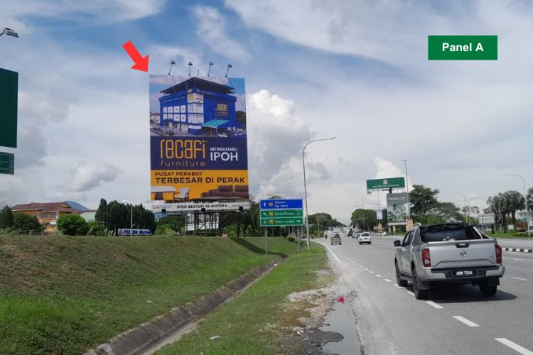 2 Sided Vertical Minipole Billboard at Jalan Sultan Azlan Shah, Ipoh, Perak