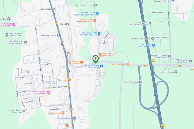 Map - Free Standing Billboard at Jalan Jerai Maju, Gurun, Kedah (infront Maybank Gurun)