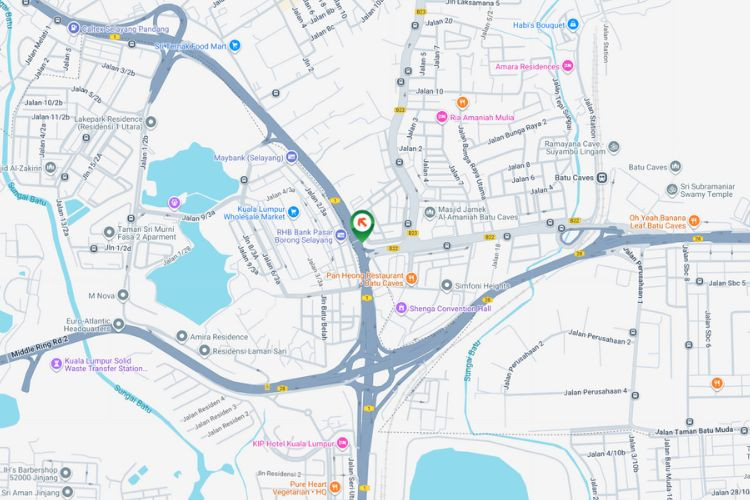 Map - Free Standing Billboard at Jalan Kuching, Batu Caves, Selangor