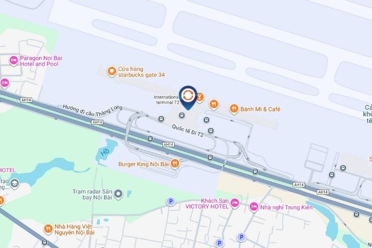 Map - Horizontal Airport LED Screen Billboard at Noi Bai International Airport, Noi Bai Ward, Ha Noi City (IP53A, Level 2, in front of the security screening entrance, Domestic Departures Terminal)