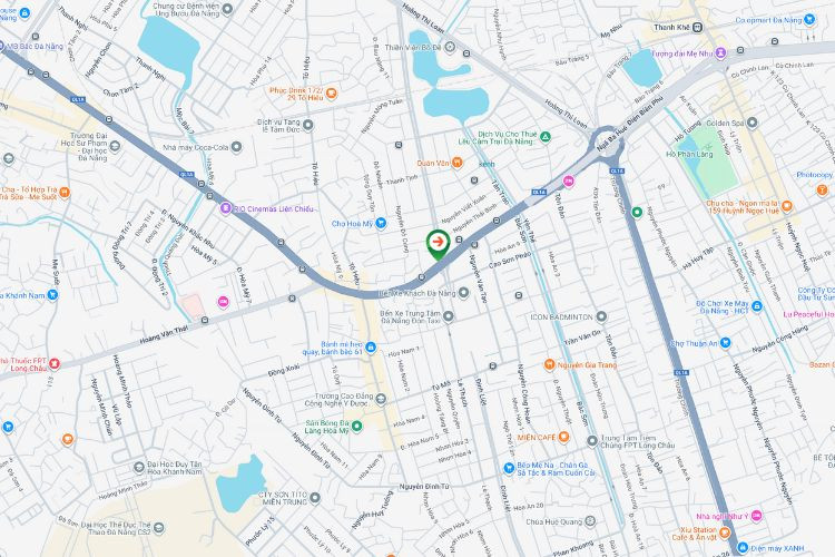 Map - Horizontal Wall-mounted Pano Billboard at 188 Ton Duc Thang, Hoa Khanh Ward, Da Nang City (FPT Shop)