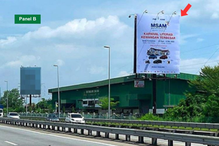 Vertical Unipole Billboard at NSE Highway KM155.3, Simpang Ampat, Penang (Batu Kawan - 2nd Bridge)