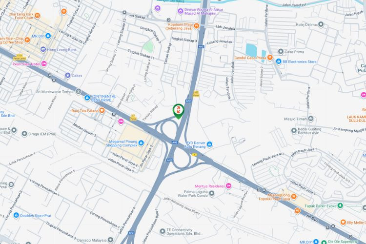 NSE KM137.7, Perai, Penang (near Penang 1st Bridge Toll Plaza)