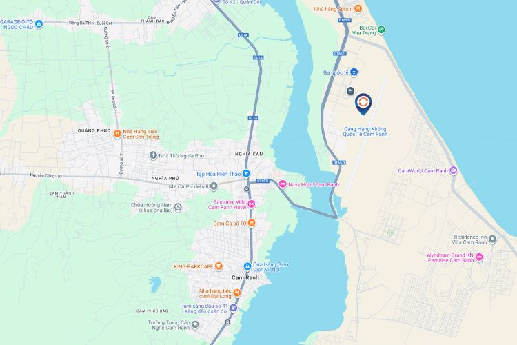 Map - Vertical Airport LED Screen Billboard at Cam Ranh International Airport, Bac Cam Ranh Ward, Khanh Hoa