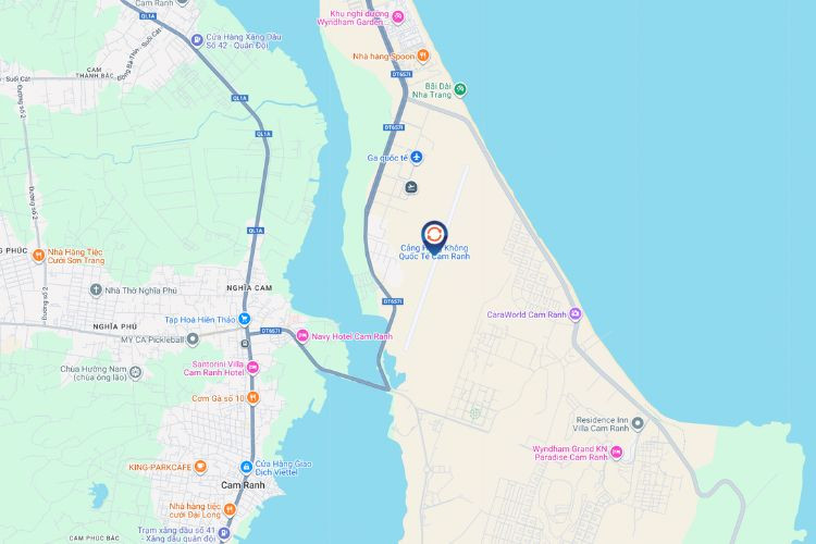 Map - Vertical Airport LED Screen Billboard at Cam Ranh International Airport, Bac Cam Ranh Ward, Khanh Hoa