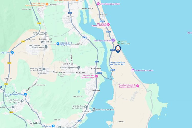 Map - Vertical Airport LED Screen Billboard at Cam Ranh International Airport, Bac Cam Ranh Ward, Khanh Hoa