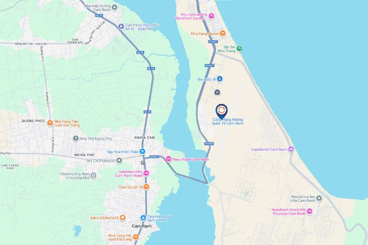 Map - Vertical Airport LED Screen Billboard at Cam Ranh International Airport, Bac Cam Ranh Ward, Khanh Hoa