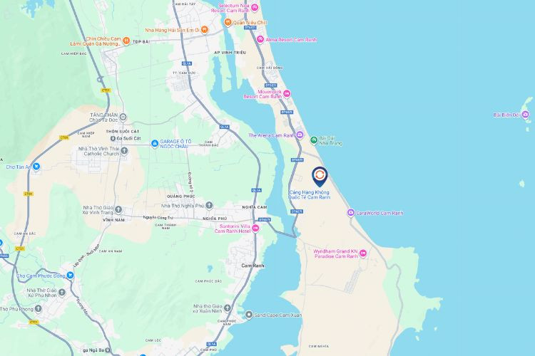 Map - Vertical Airport LED Screen Billboard at Cam Ranh International Airport, Bac Cam Ranh Ward, Khanh Hoa