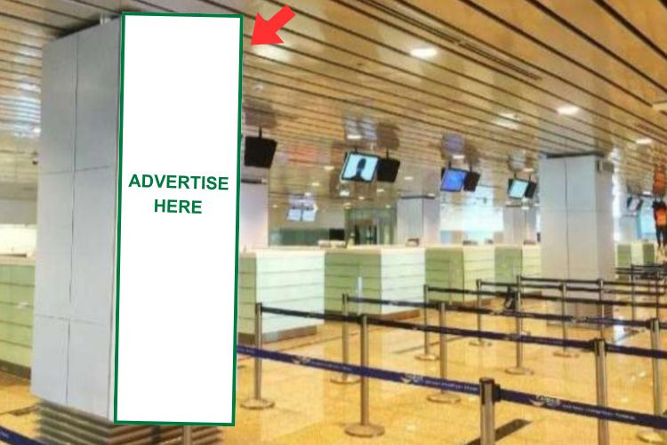 1 Panel Vertical Airport LED Screen Billboard at Cam Ranh International Airport, Bac Cam Ranh Ward, Khanh Hoa