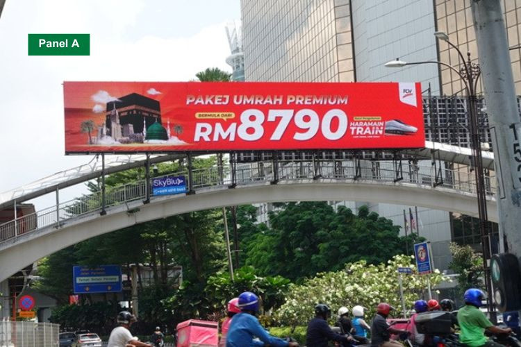 2 Panel Digital Overhead Bridge Billboard at Jalan Sultan Ismail, Kuala Lumpur (Near LRT Sultan Ismail)