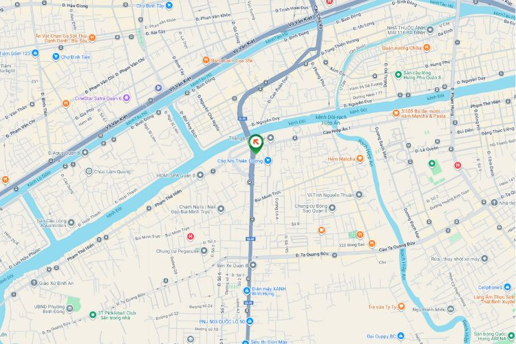 Map - Horizontal Wall-mounted Pano Billboard at 9 Quoc Lo 50, Chanh Hung Ward, Ho Chi Minh City