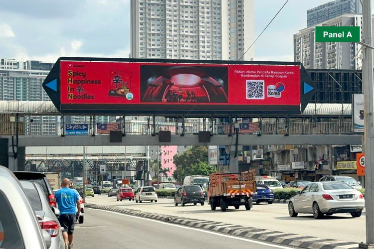 2 Panel Digital Overhead Bridge Billboard at Jalan Loke Yew, Kuala Lumpur