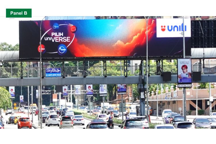 Digital Overhead Bridge Billboard at Jalan Loke Yew, Kuala Lumpur