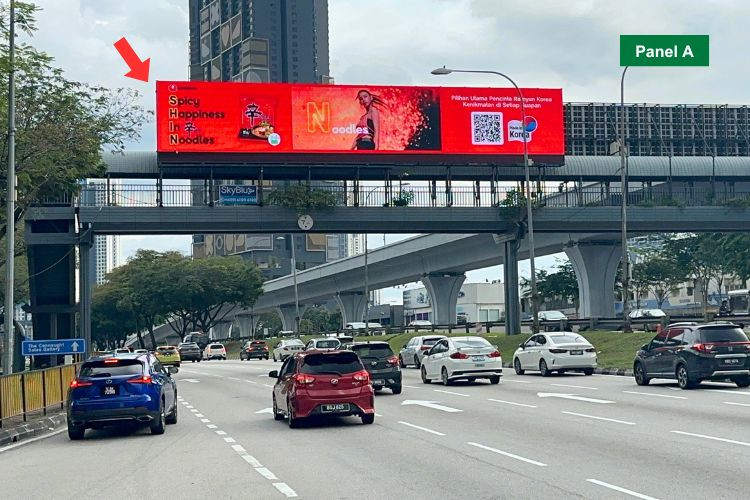Digital Overhead Bridge Billboard at Jalan Cheras, Kuala Lumpur