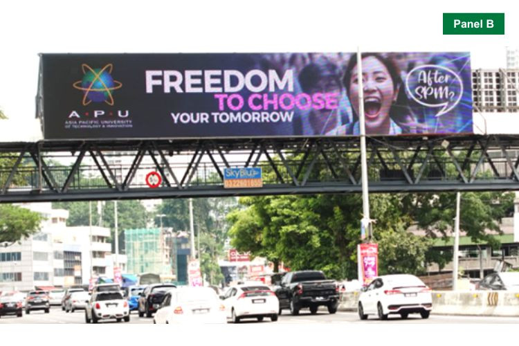 Digital Overhead Bridge Billboard at Jalan Klang Lama, Kuala Lumpur