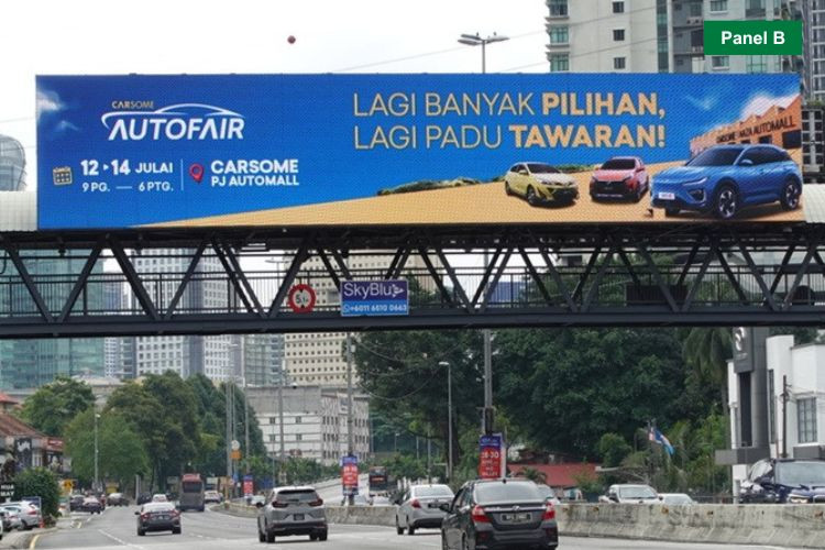 Digital Overhead Bridge Billboard at Jalan Klang Lama, Kuala Lumpur